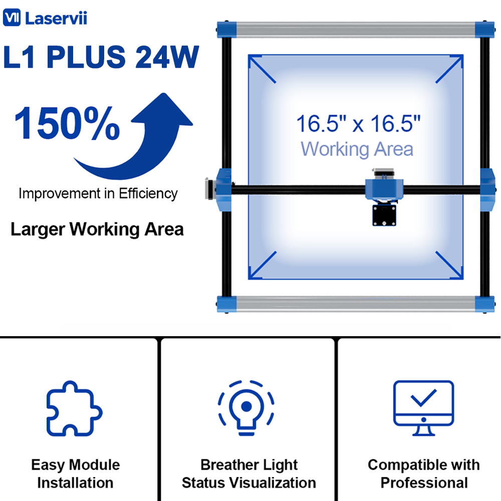Industrial Laser Cutting Machine - Laservii L1 PLUS 24W Laser Engraver
