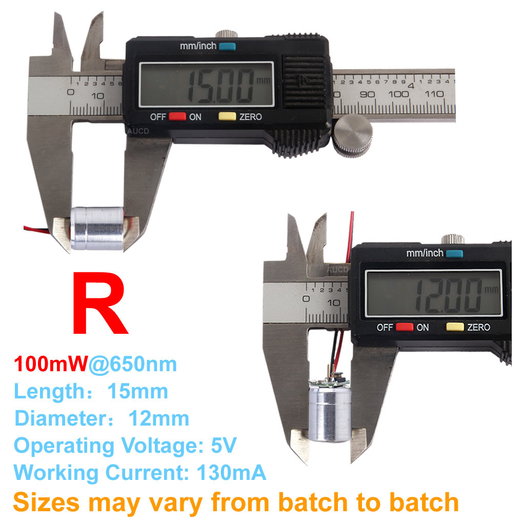 Φ12x15mm DC 5V Red-100mW Green - Industrial Green Laser recension och pris