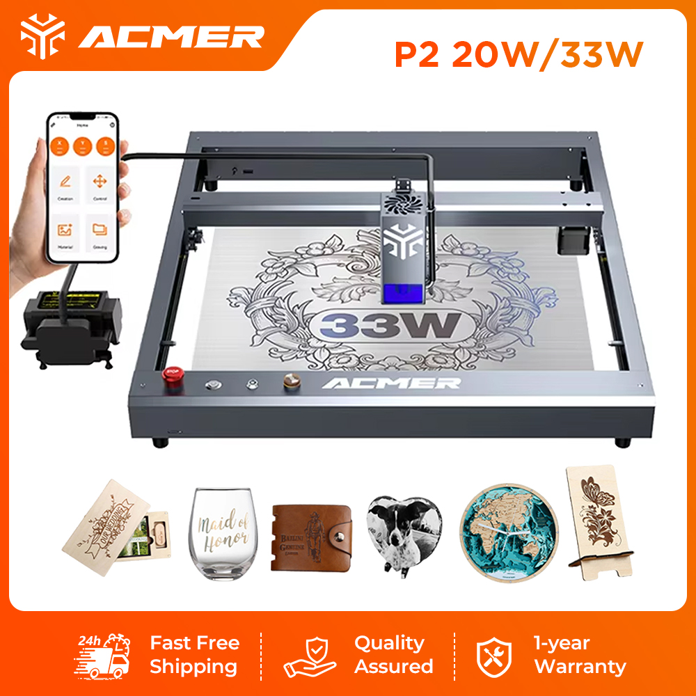 ACMER P2 33W Laser Engraver an - Industrial Laser Cutting Machines recension och pris